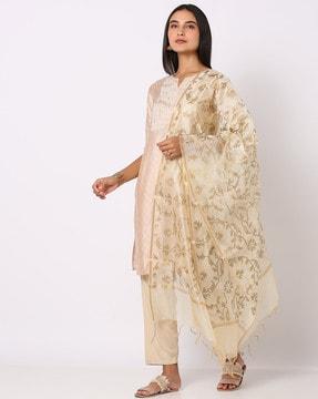 jamdhani foil print dupatta