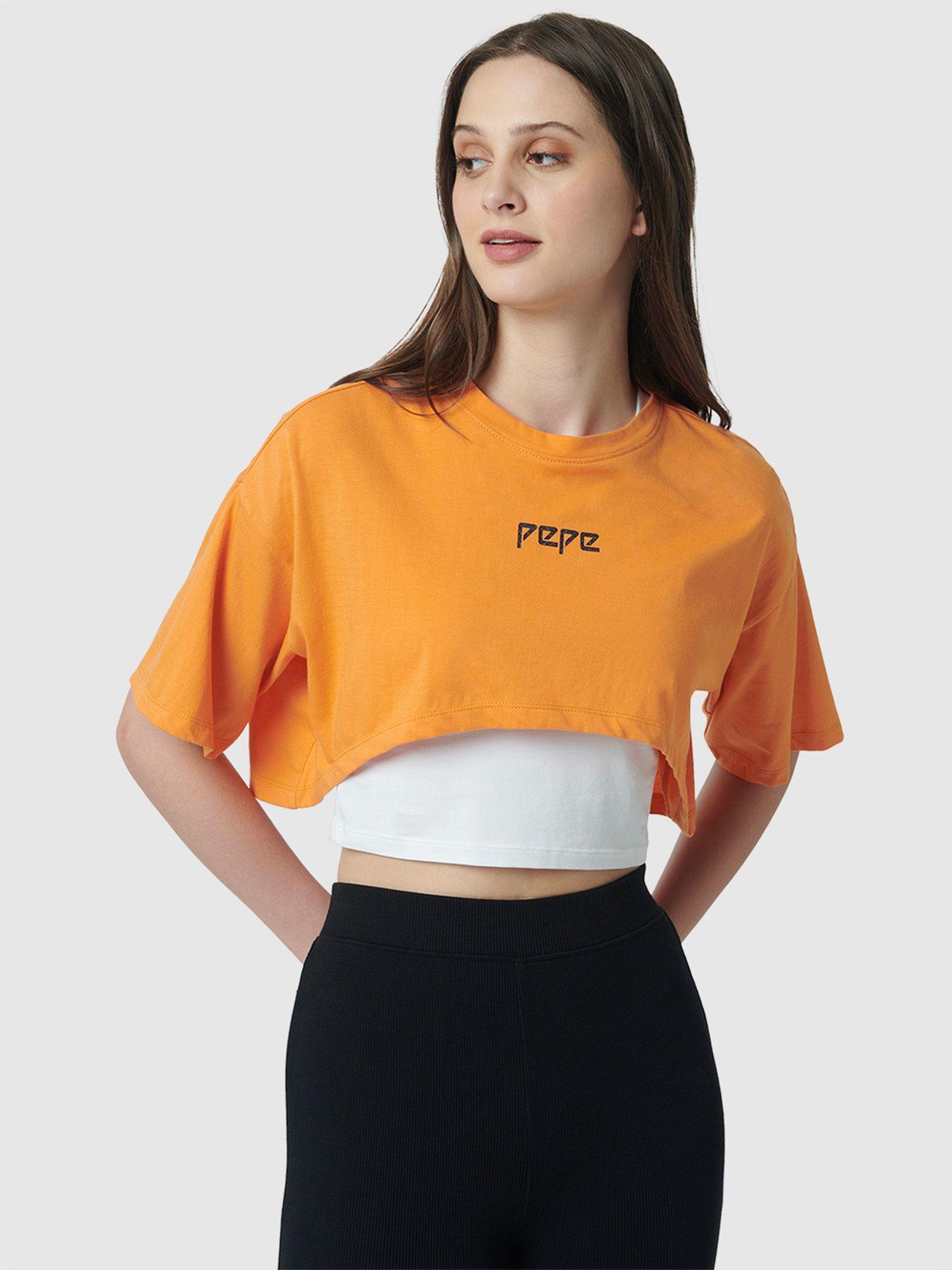 jamica sr solid crop t-shirt