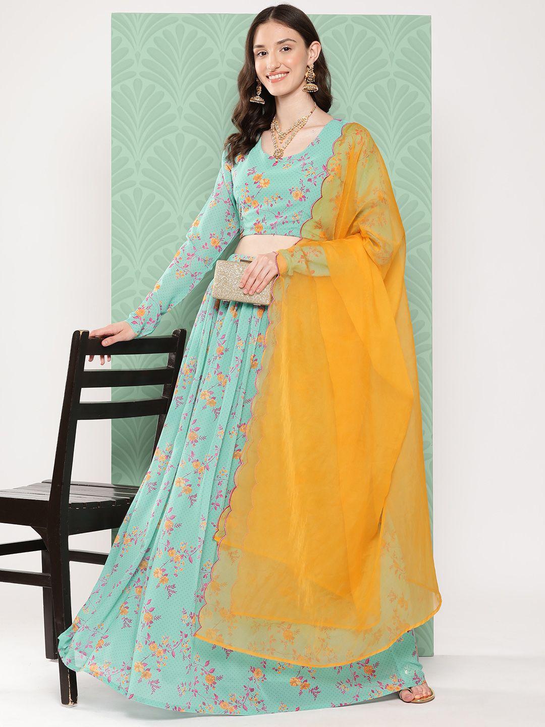 janasya printed ready to wear lehenga & blouse with dupatta