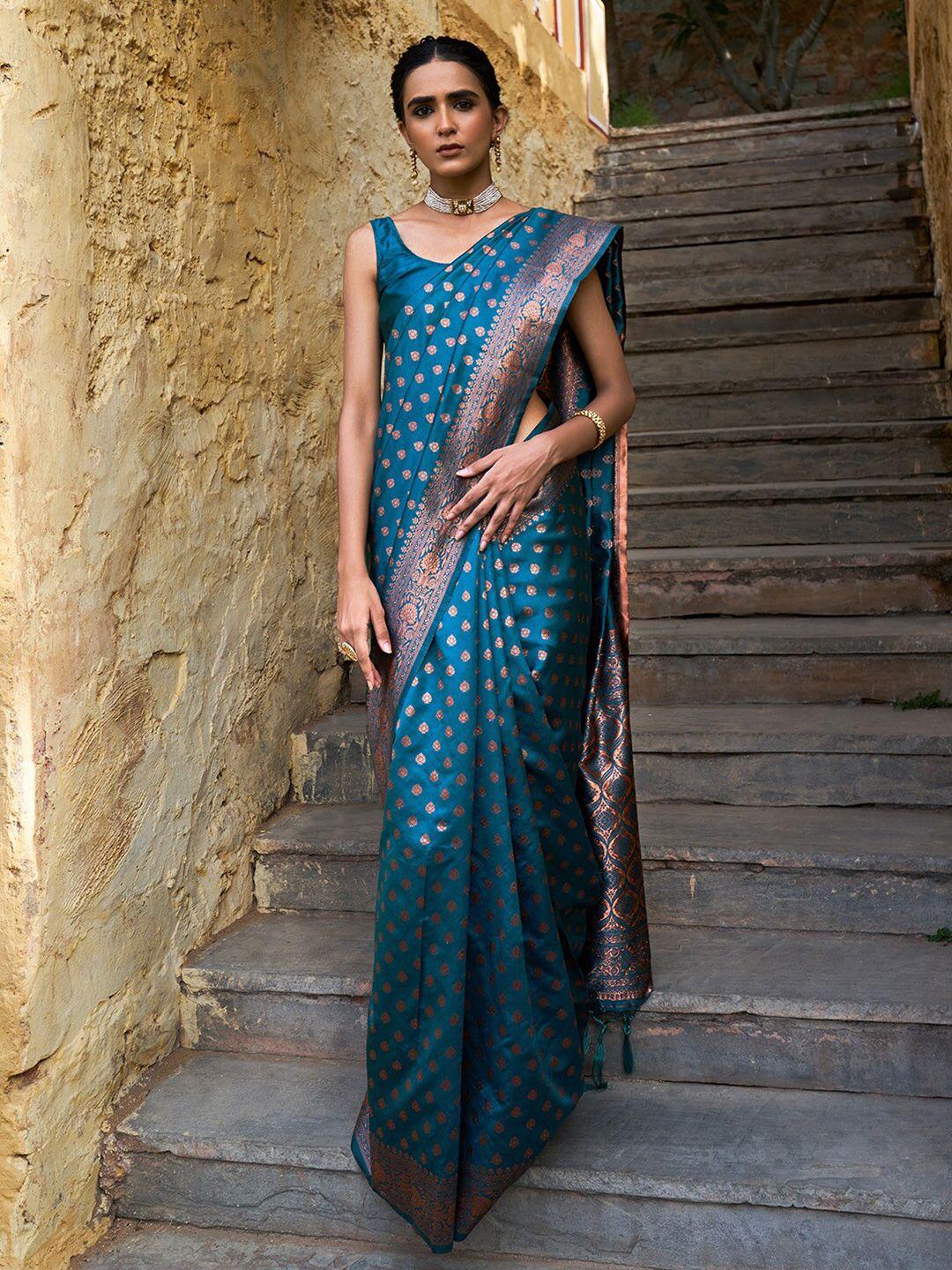 janasya ethnic motifs woven design zari banarasi saree
