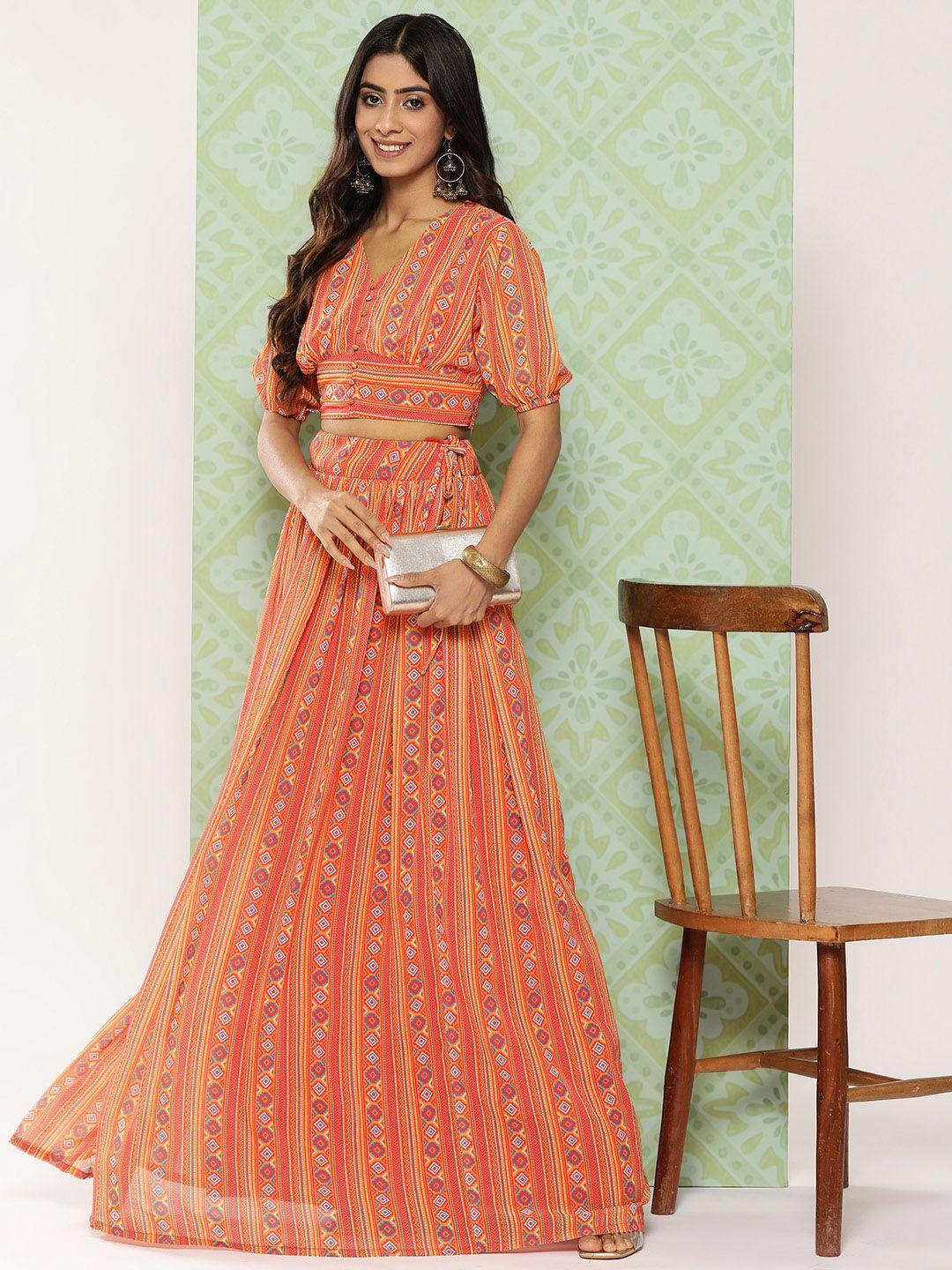 janasya printed ready to wear lehenga & choli