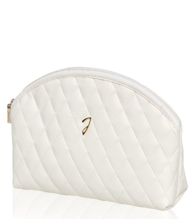 janeke 1830  white quilted beauty bag