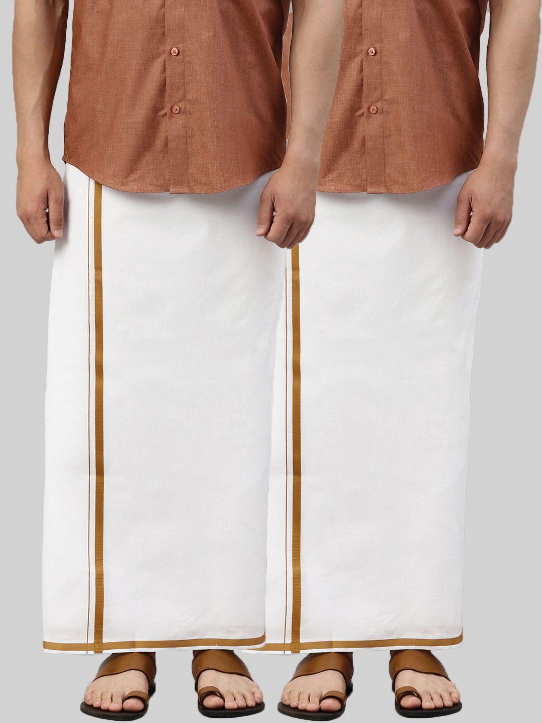 jansons men pack of 2 cotton dhotis