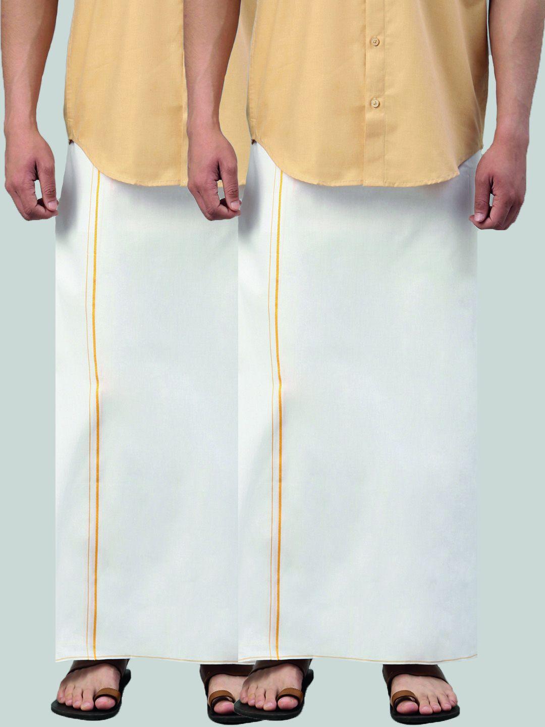 jansons men pack of 2 cotton dhotis