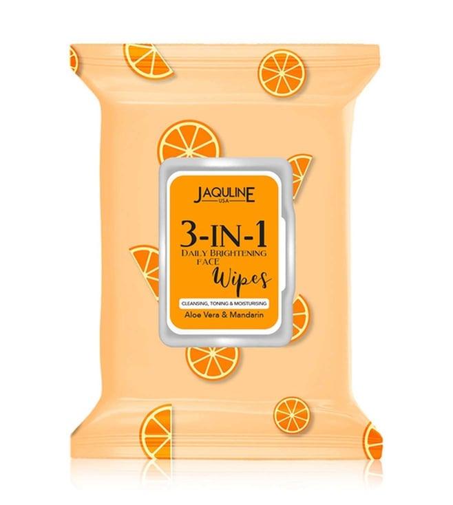 jaquline usa 3 in 1 daily skin brightening wipes - 30 wipes