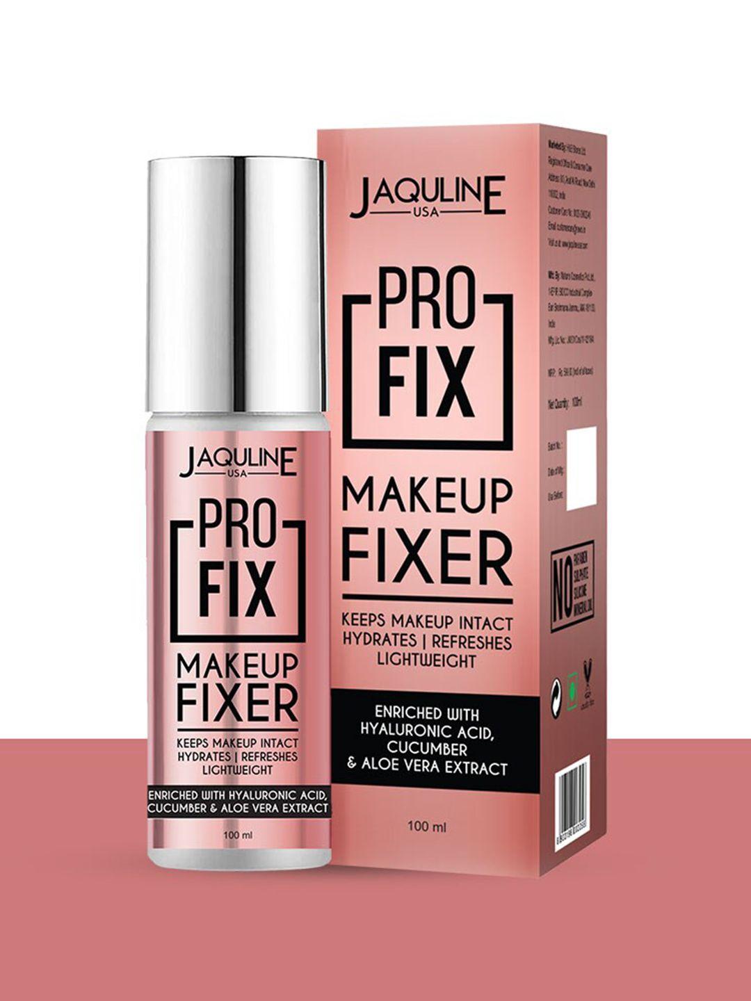 jaquline usa pro fix makeup fixer with ha, cucumber & aloe vera setting spray - 100 ml
