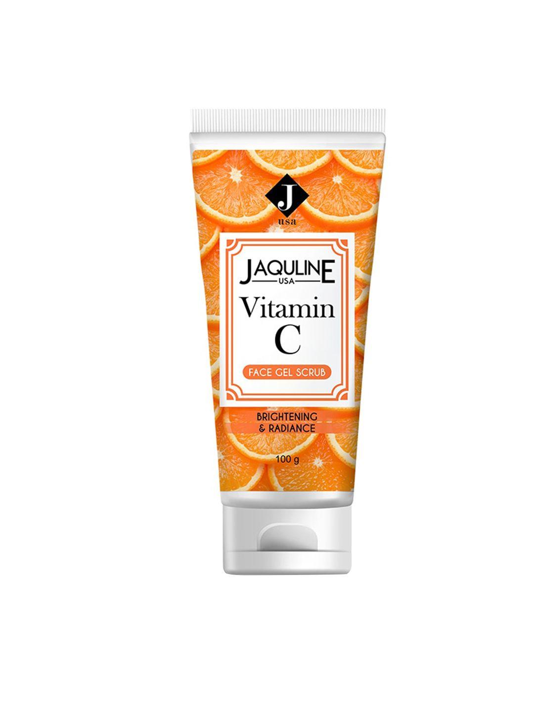 jaquline usa vitamin c face gel scrub for brightening & radiance with walnut shell - 100 g