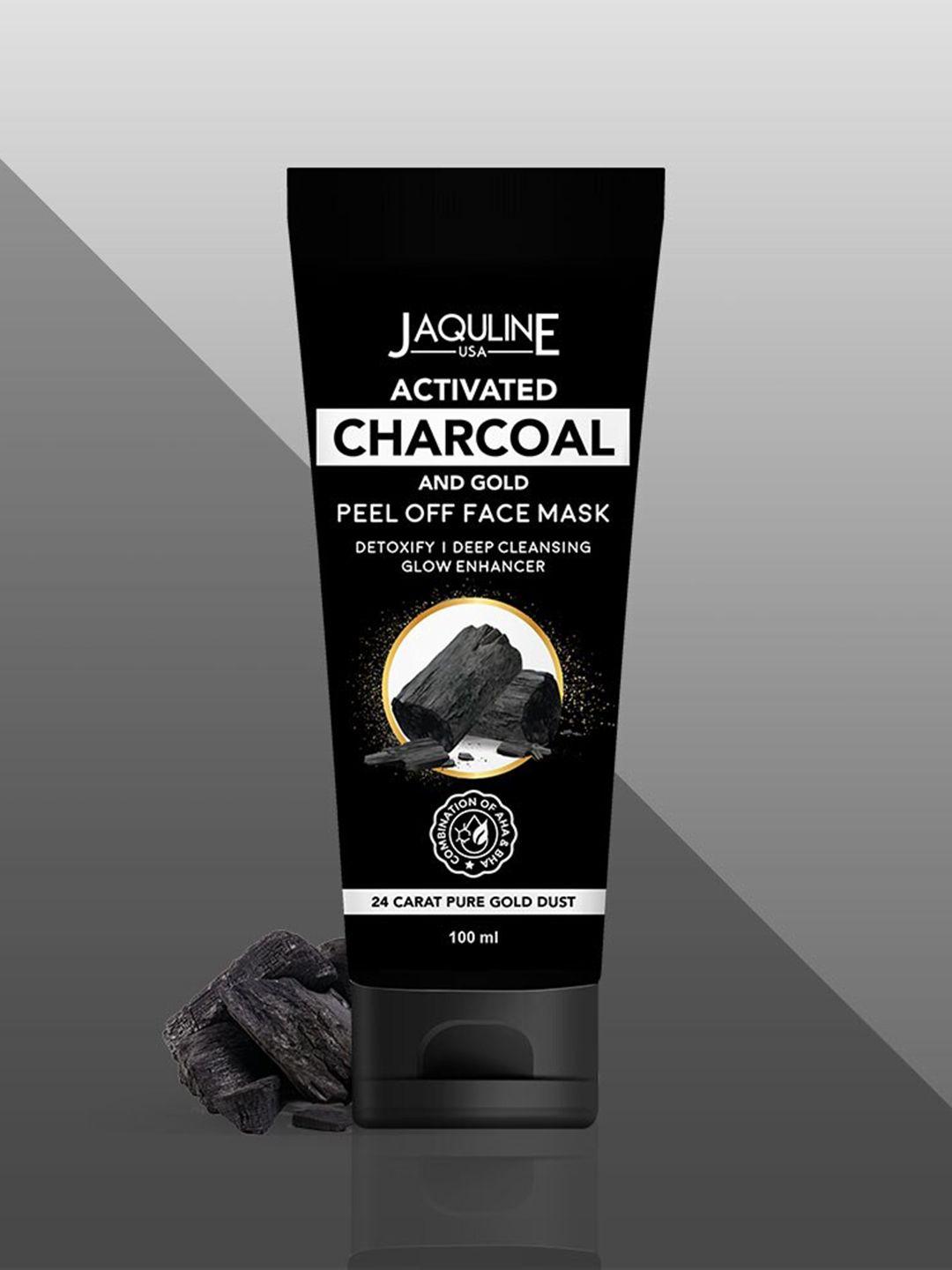 jaquline usa black charcoal gold peel off mask