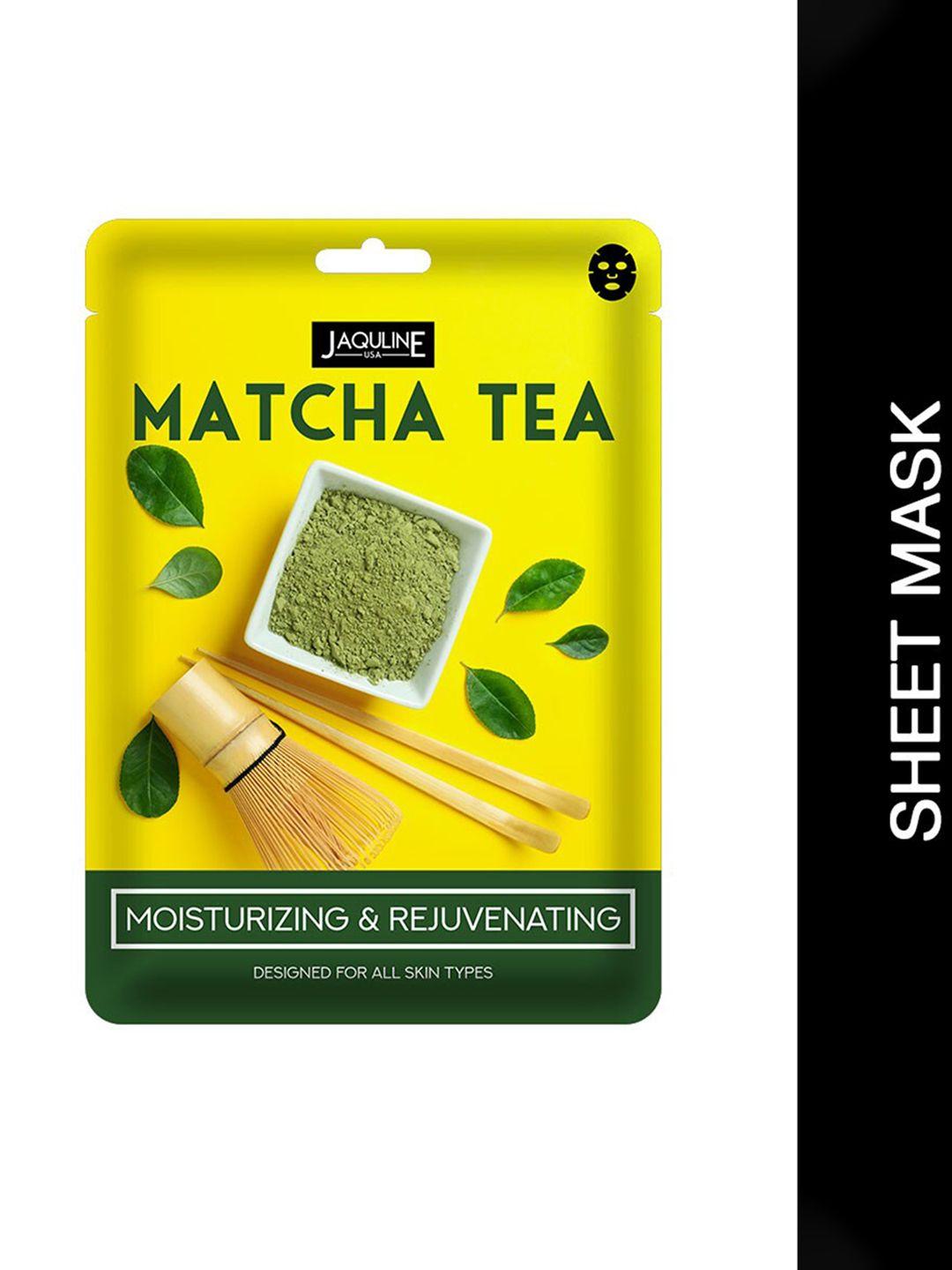 jaquline usa matcha tea moisturizing & rejuvenating sheet mask