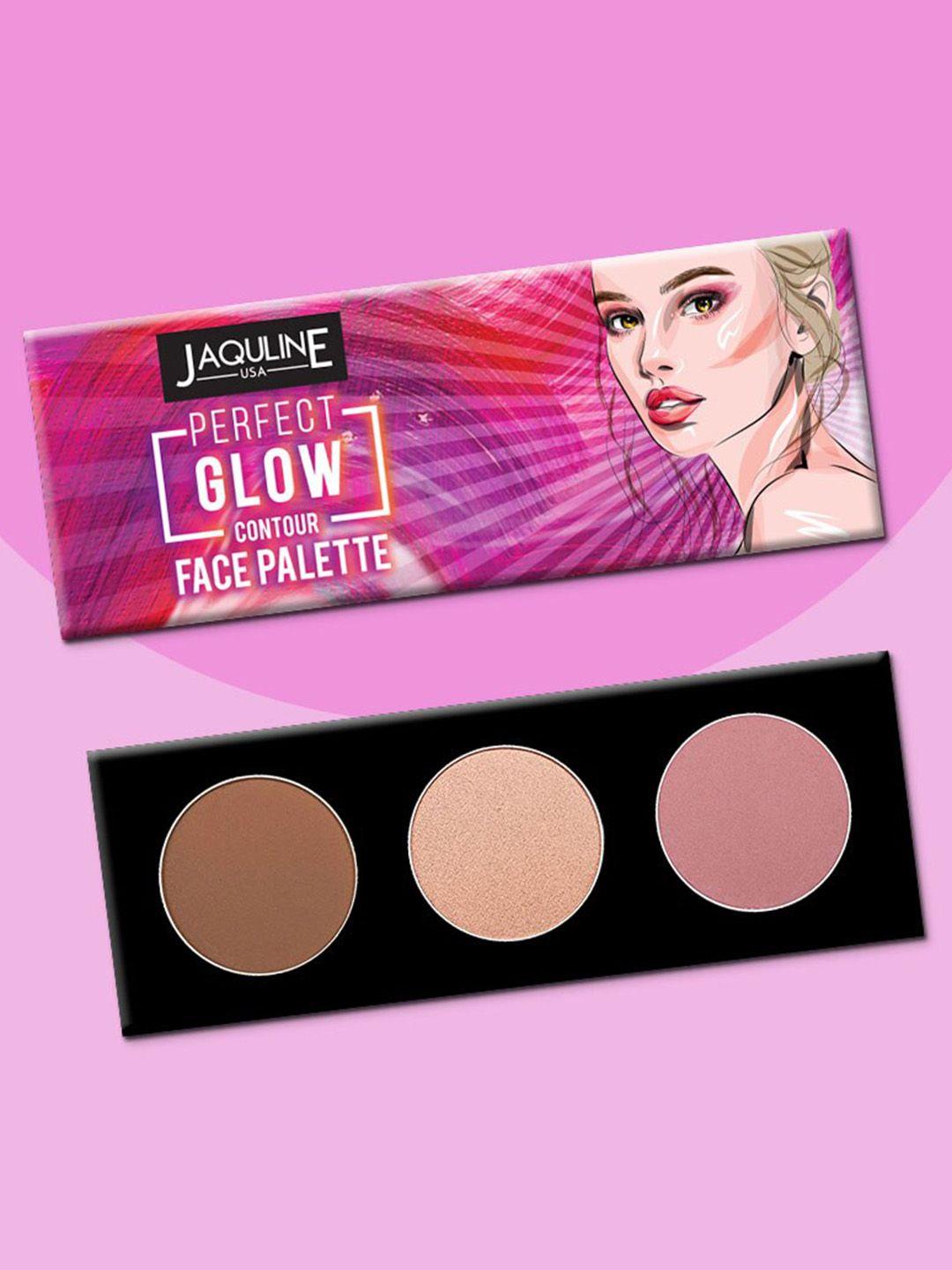 jaquline usa perfect glow 3 in 1 contour face palette 12g - shade 01