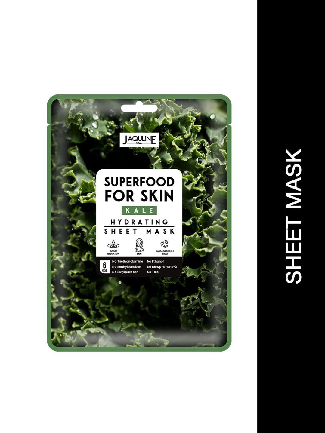 jaquline usa superfood for skin kale sheet mask - 25 ml