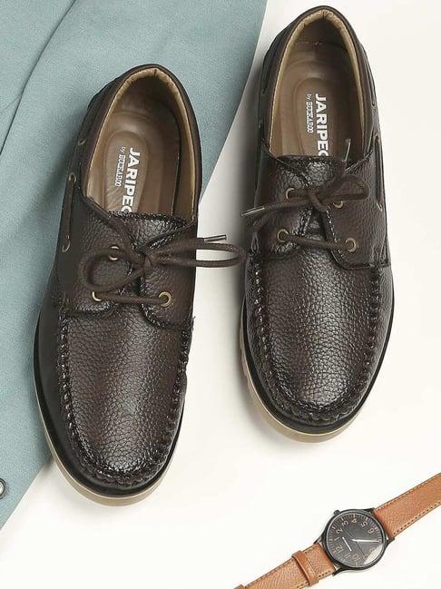 jaripeo by buckaroo men's xiomar brown boat shoes