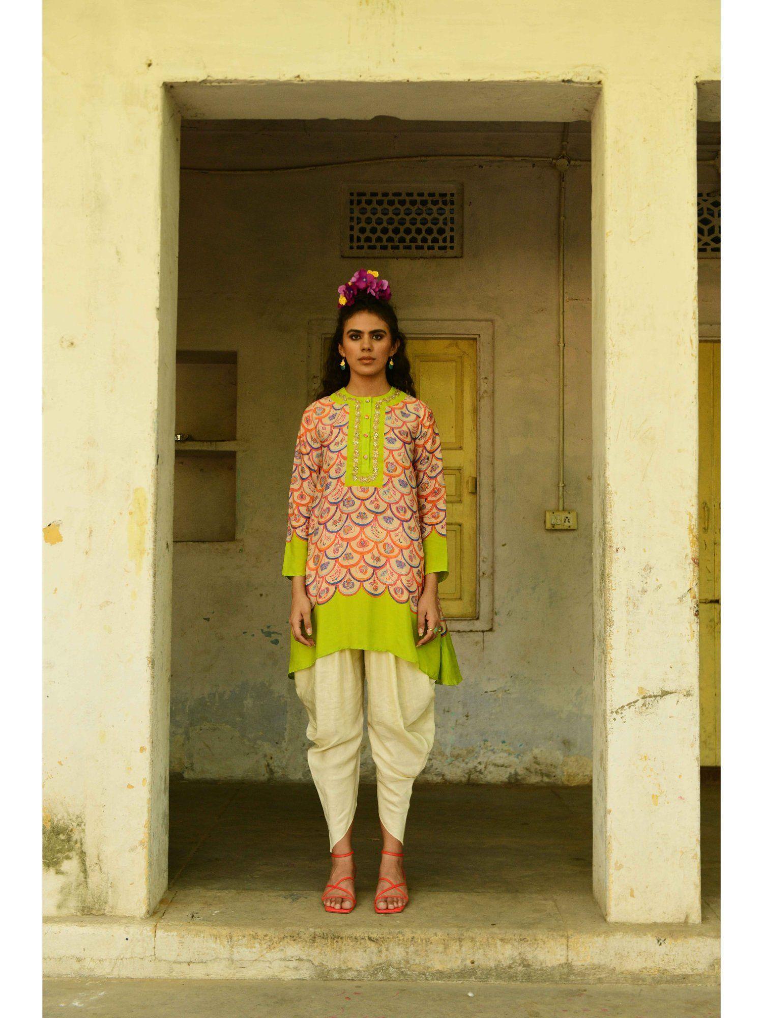 jasmine kurti with dhoti pant (set of 2)