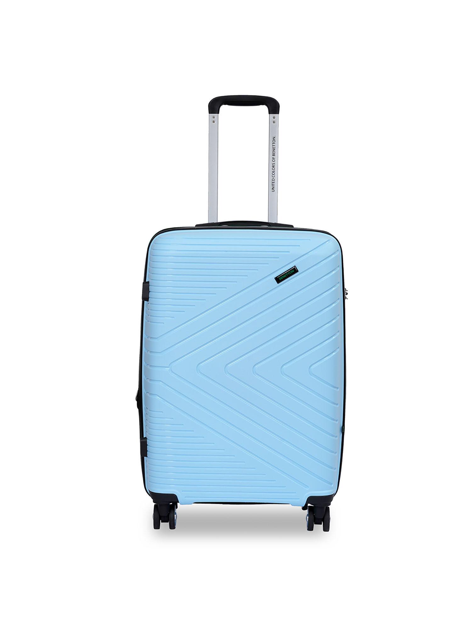jasper unisex hard luggage - sky blue, 56cm cabin trolley bag