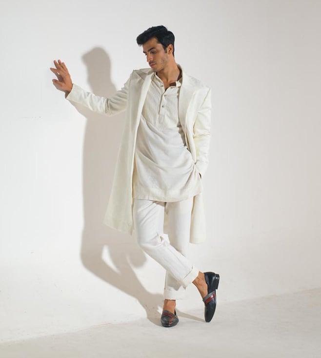 jatin malik ivory jmc in paris pale oak overcoat