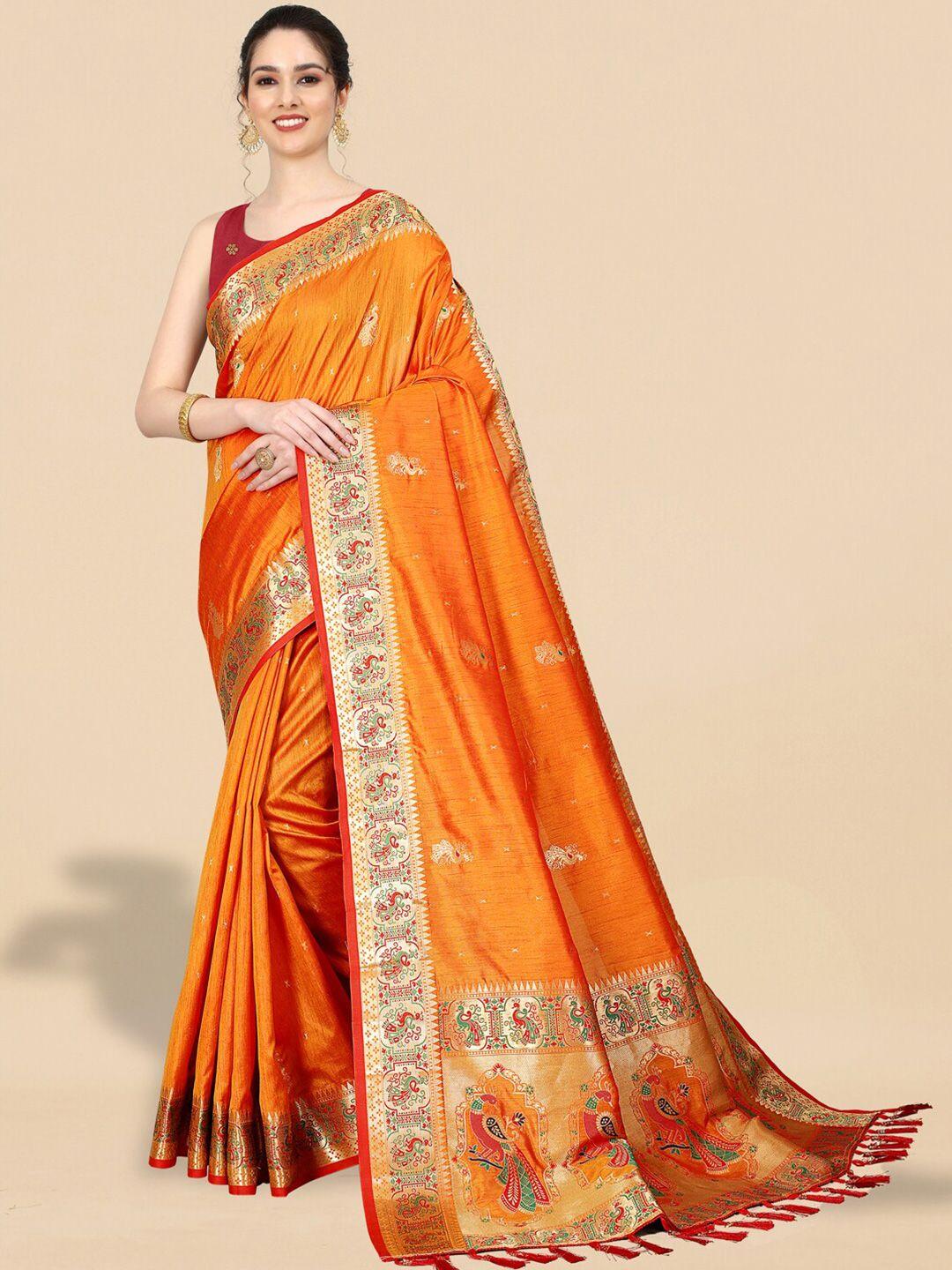 jatriqq woven design zari art silk paithani saree