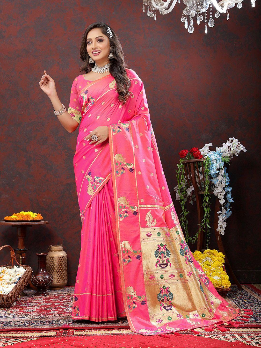 jatriqq ethnic motifs woven design zari paithani saree