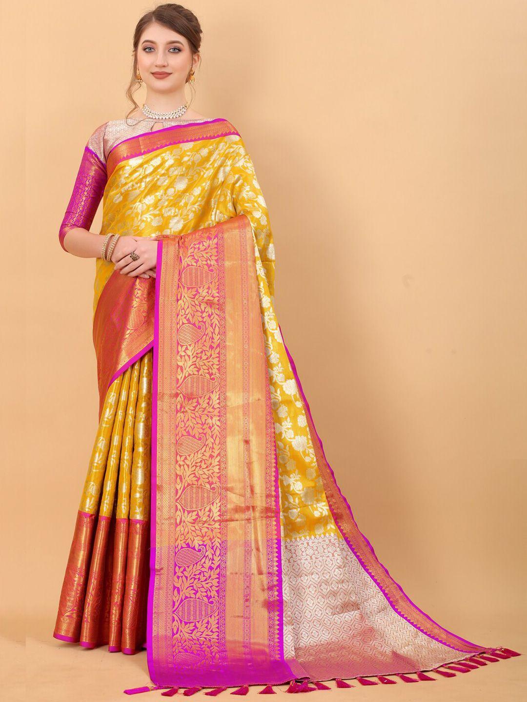 jatriqq woven design zari kanjeevaram saree