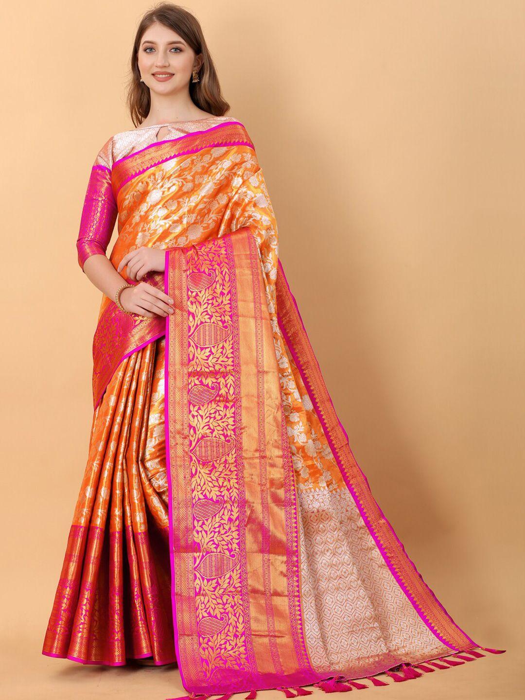 jatriqq woven design zari kanjeevaram saree