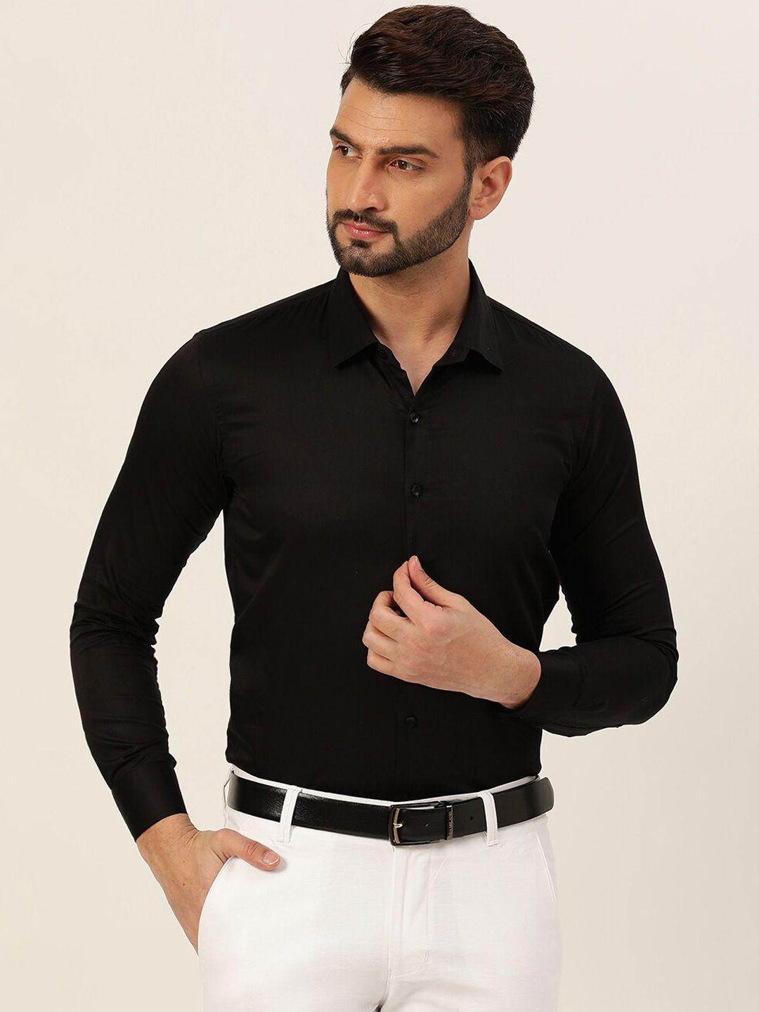 javinishka classic slim fit spread collar cotton casual shirt