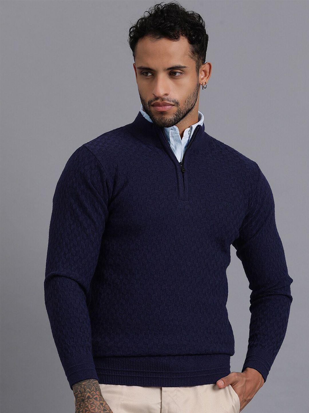 javinishka self design mock collar woollen pullover sweater