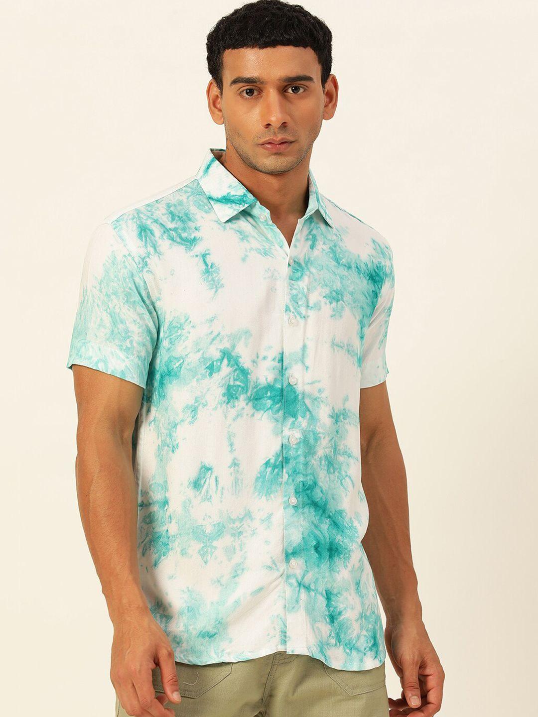 javinishka  relaxed slim fit abstract printed casual shirt