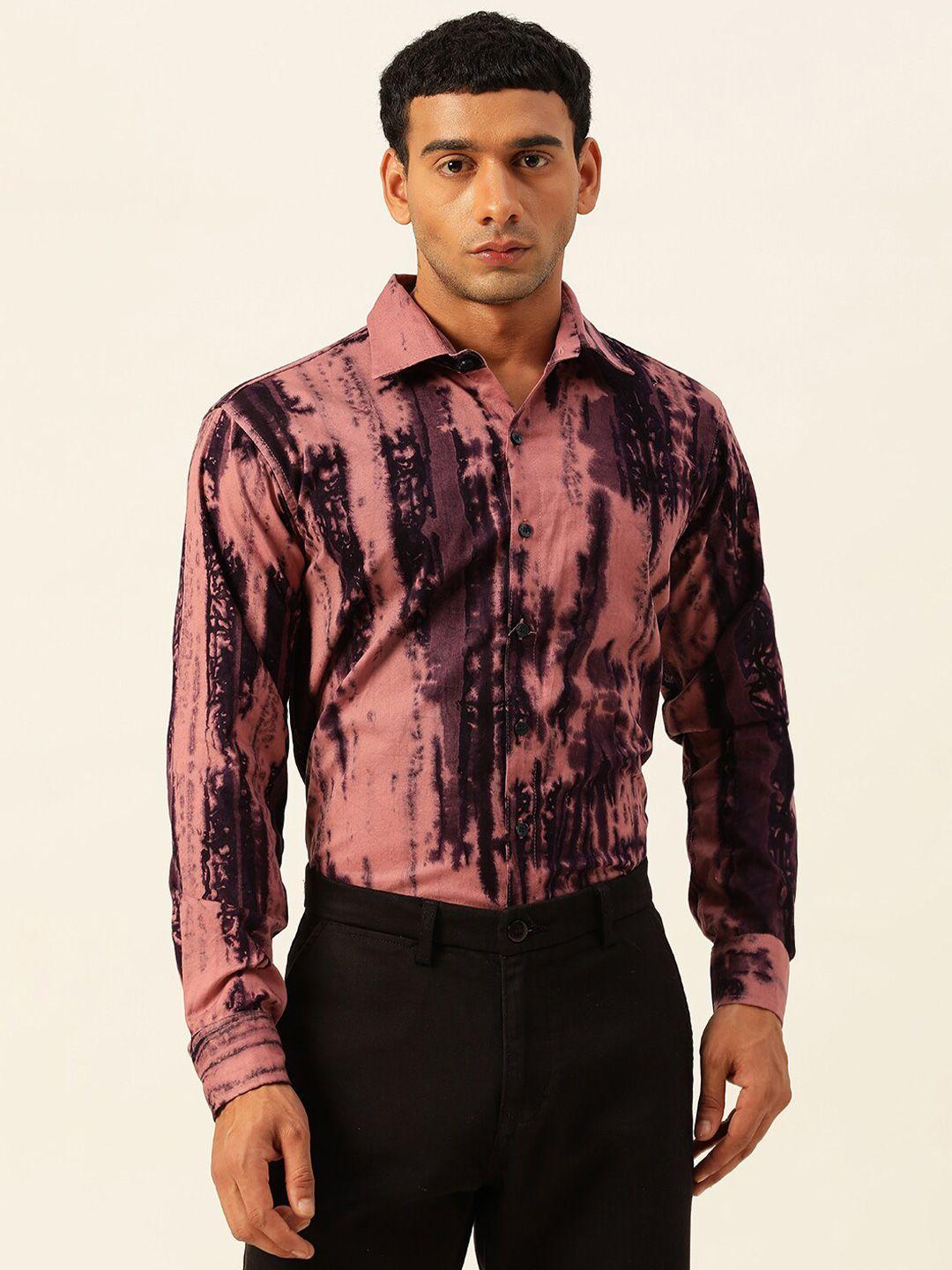 javinishka classic abstract printed slim fit opaque casual shirt
