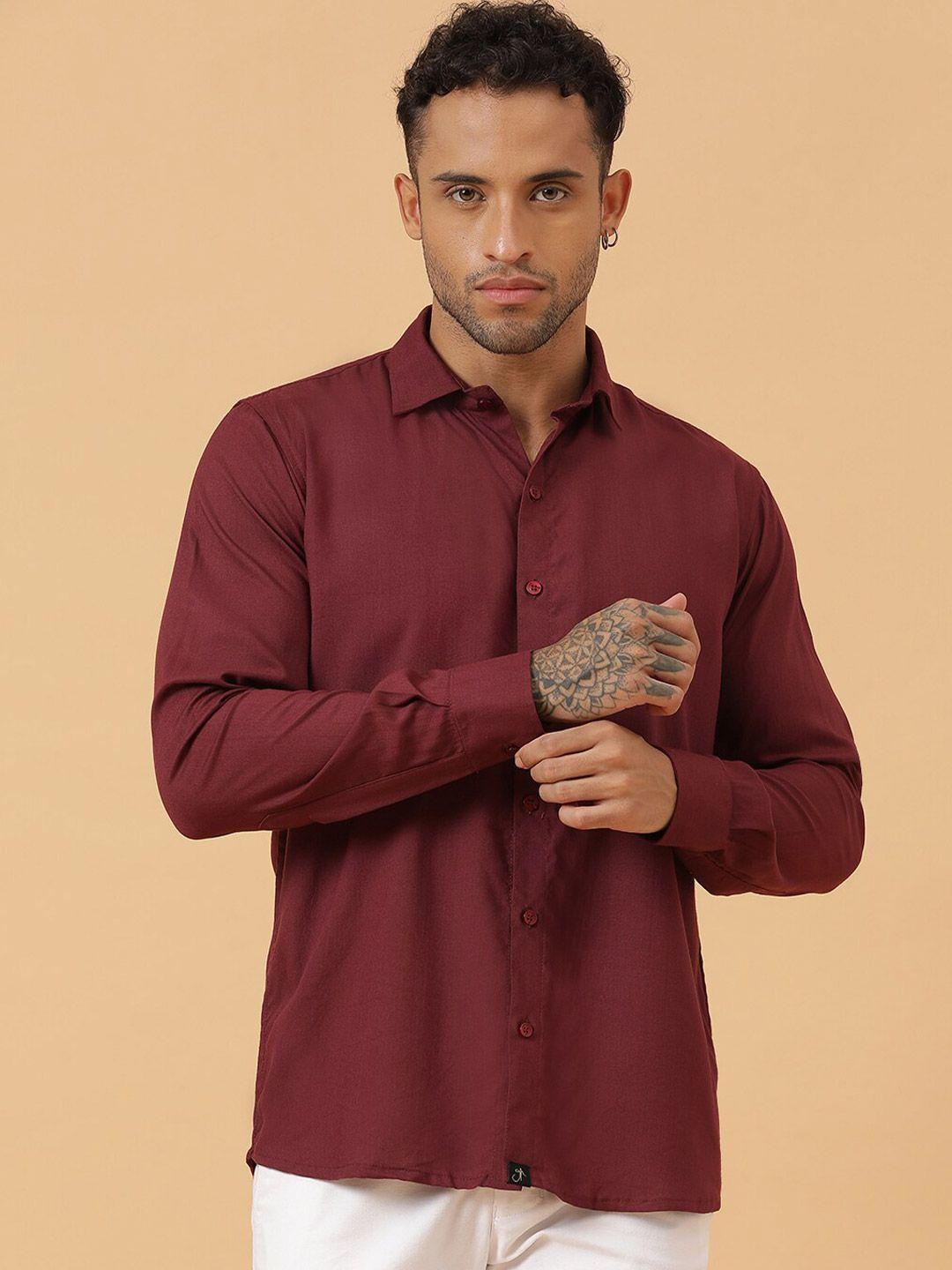 javinishka classic slim fit spread collar casual shirt