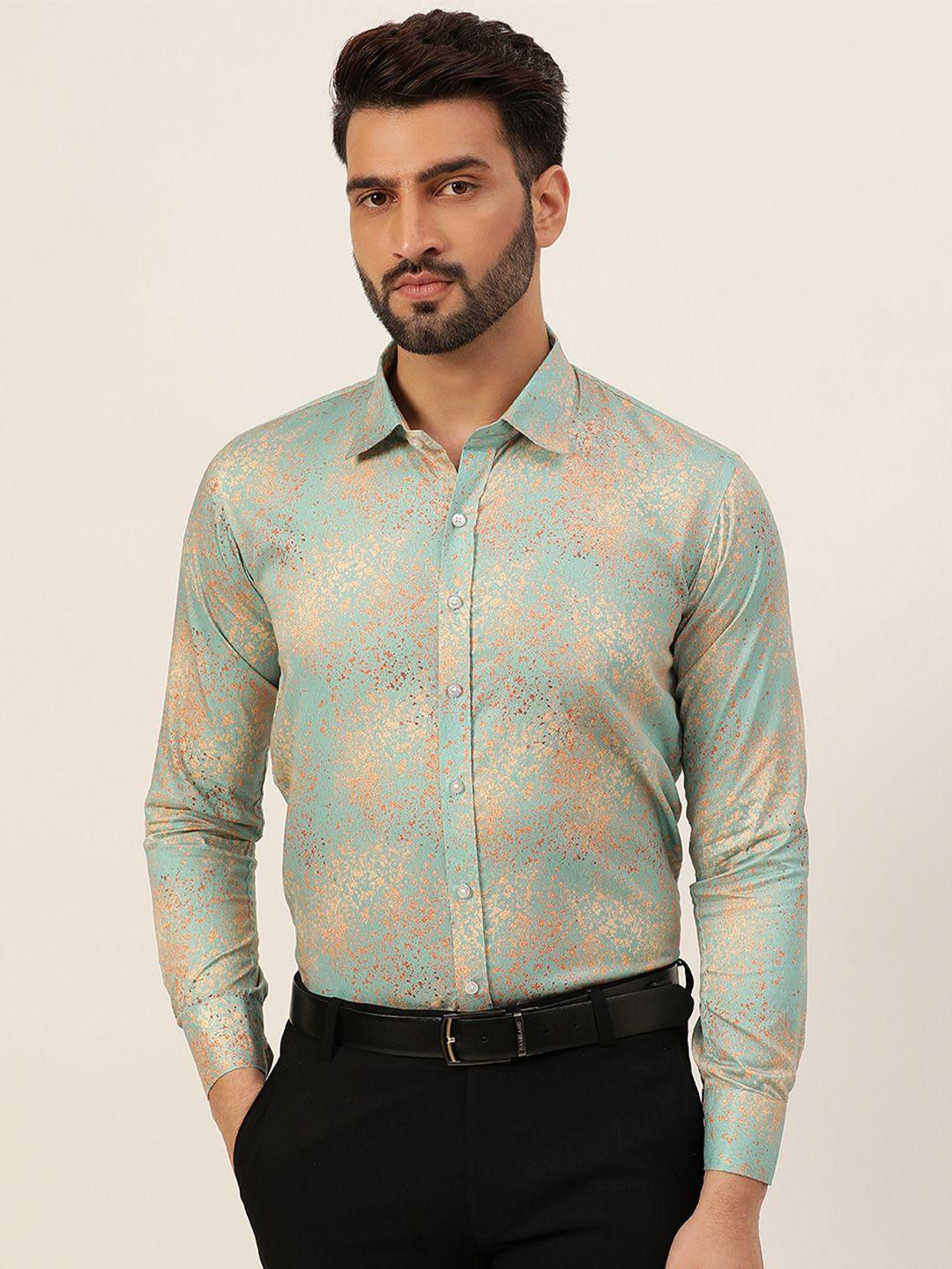 javinishka comfort abstract printed spread collar casual shirt