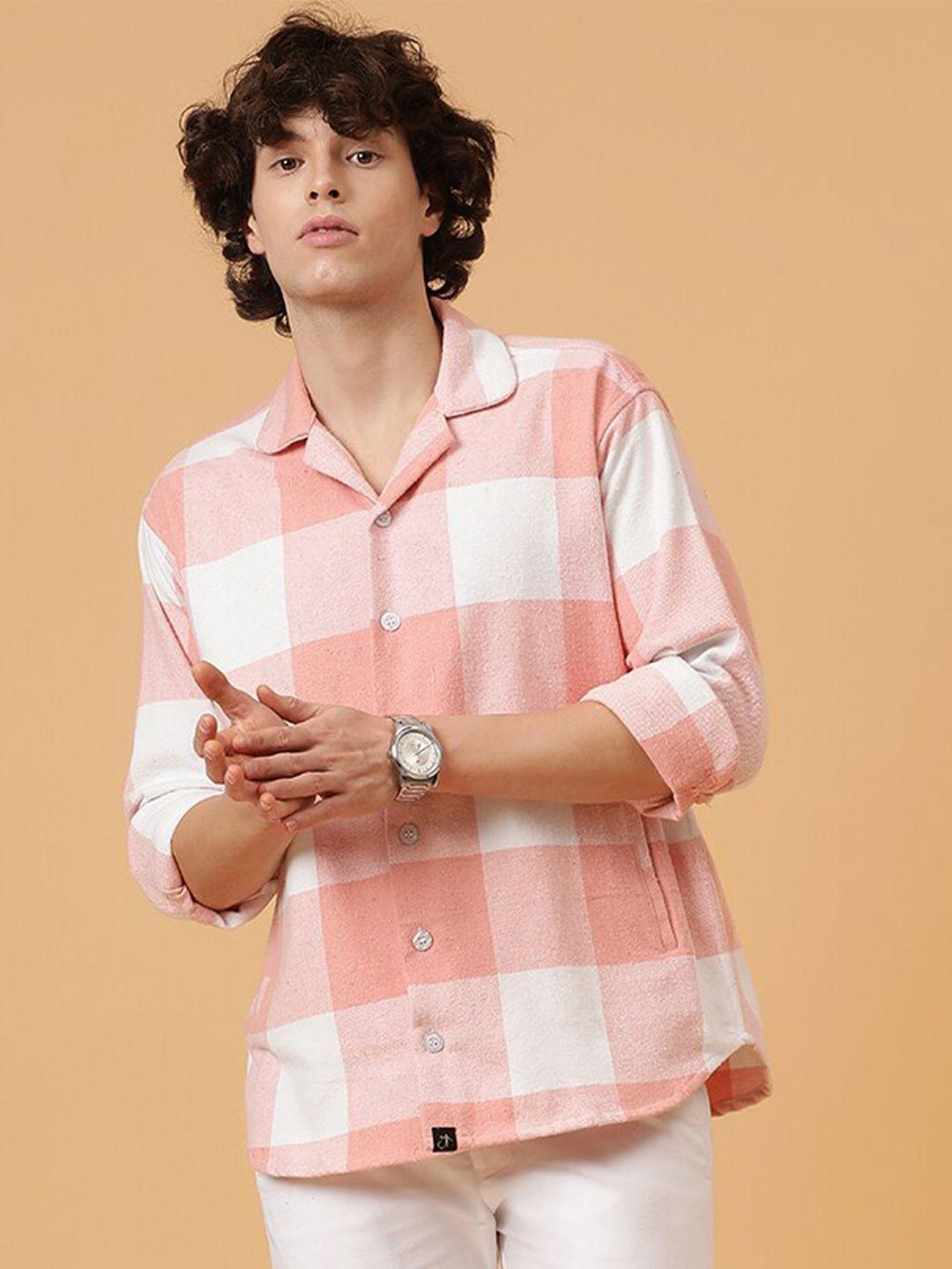 javinishka relaxed oversized gingham checked twill weave organic cotton shacket