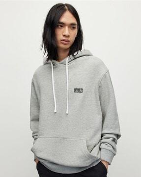 jaxon cotton relaxed fit hoodie with embroidered logo