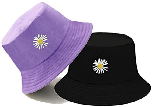 jazaa bucket hat for women men teens reversible summer beach sun hat packable fisherman cap for travel outdoor hiking (purple), free size