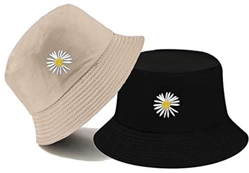 jazaa cotton bucket hat for women men teens reversible summer beach sun hat packable fisherman cap for travel outdoor hiking (beige), free size