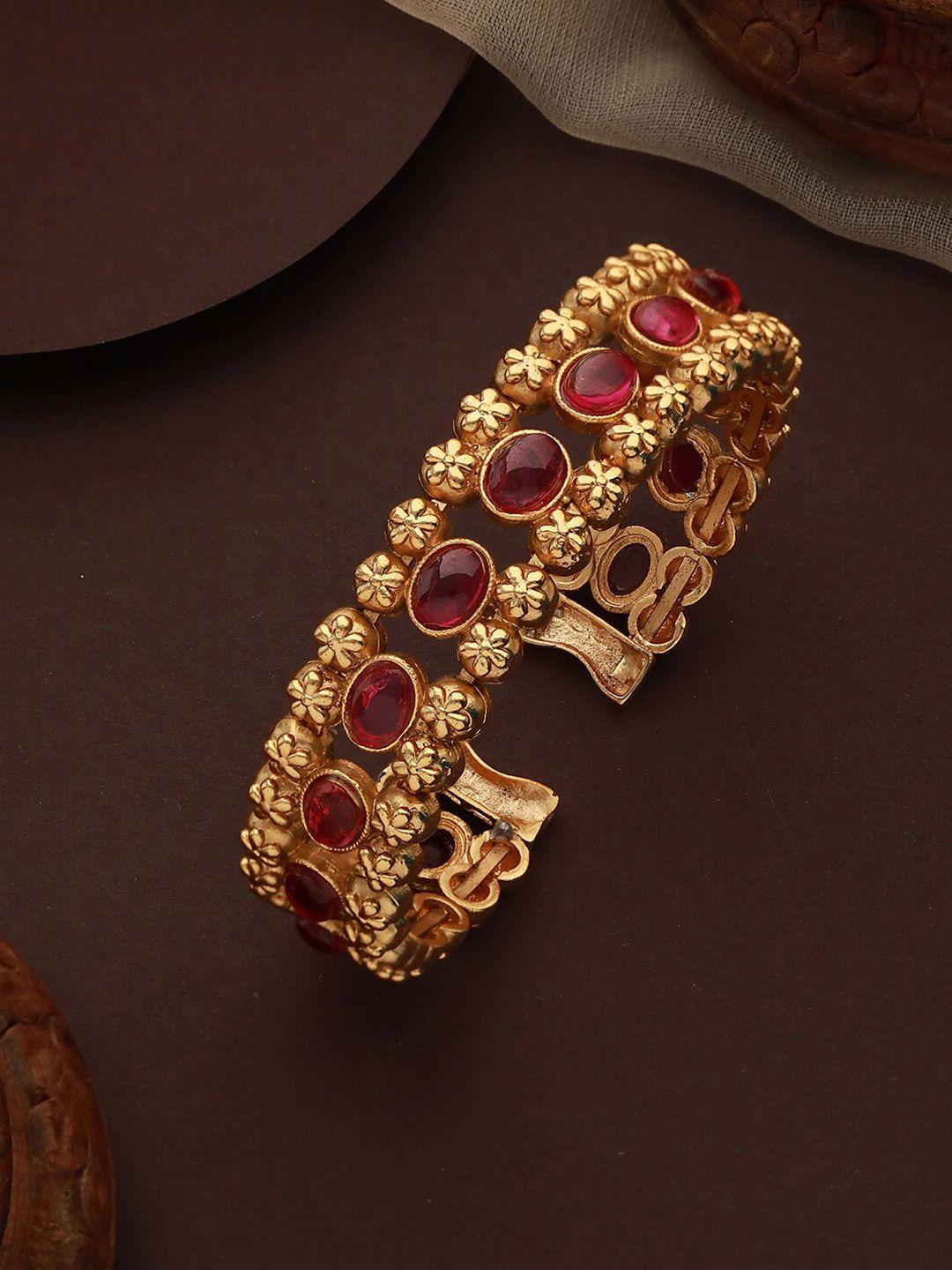 jazz and sizzle gold-plated cuff bracelet