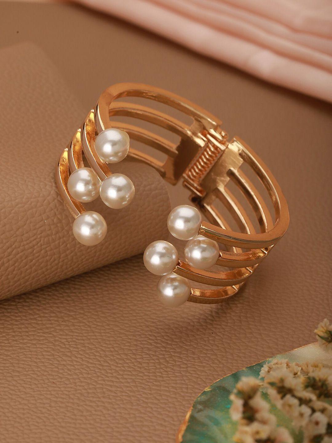 jazz and sizzle women gold-plated cuff bracelet