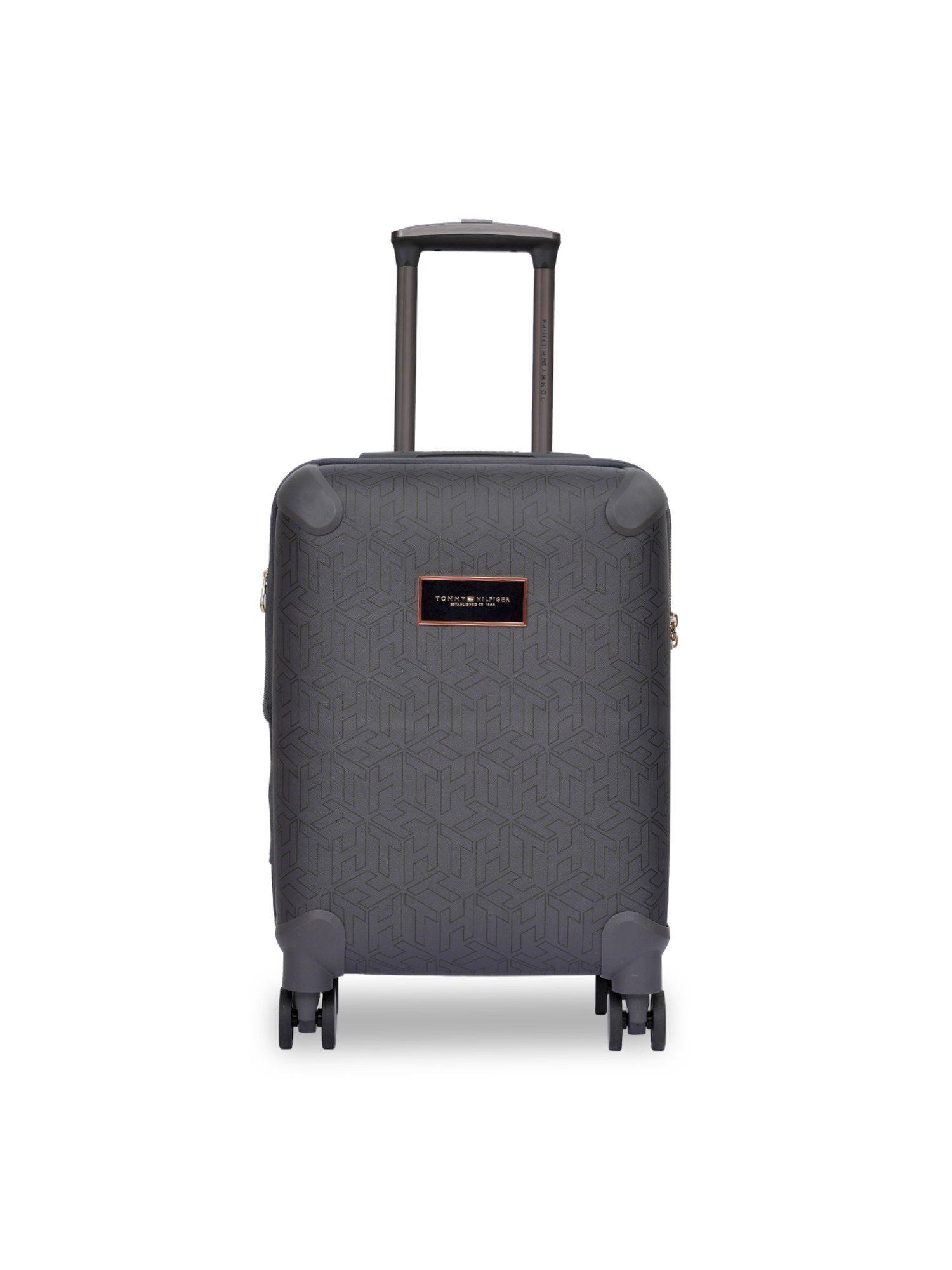 jazz unisex hard luggage - grey trolley bag