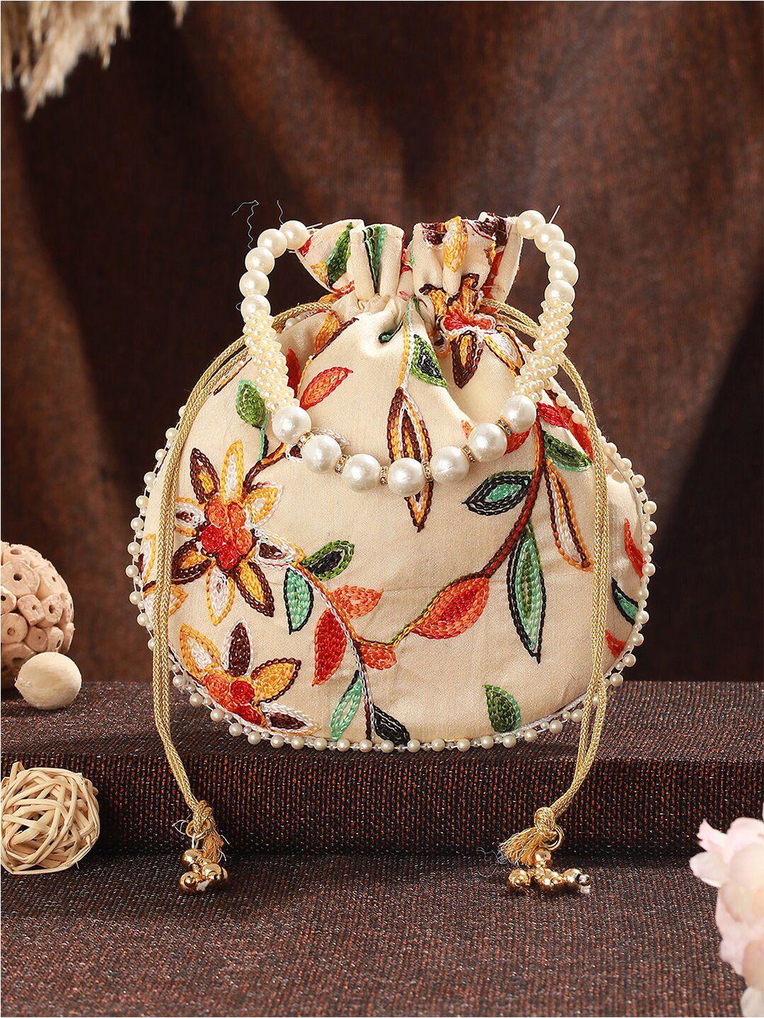 jazz and sizzle embroidered potli clutch