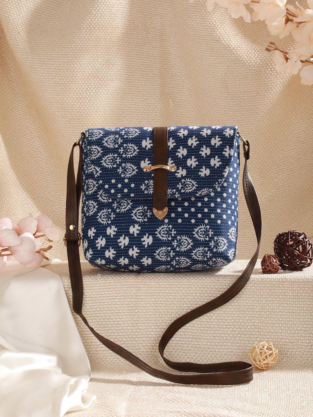 jazz and sizzle ethnic motifs printed sling bag