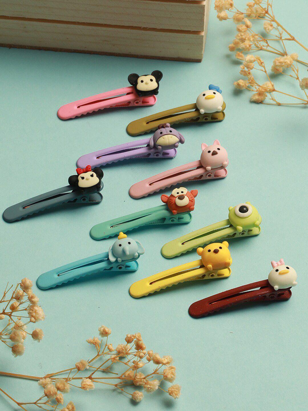jazz and sizzle girls set of 10 cute cartoon alligator hair clips