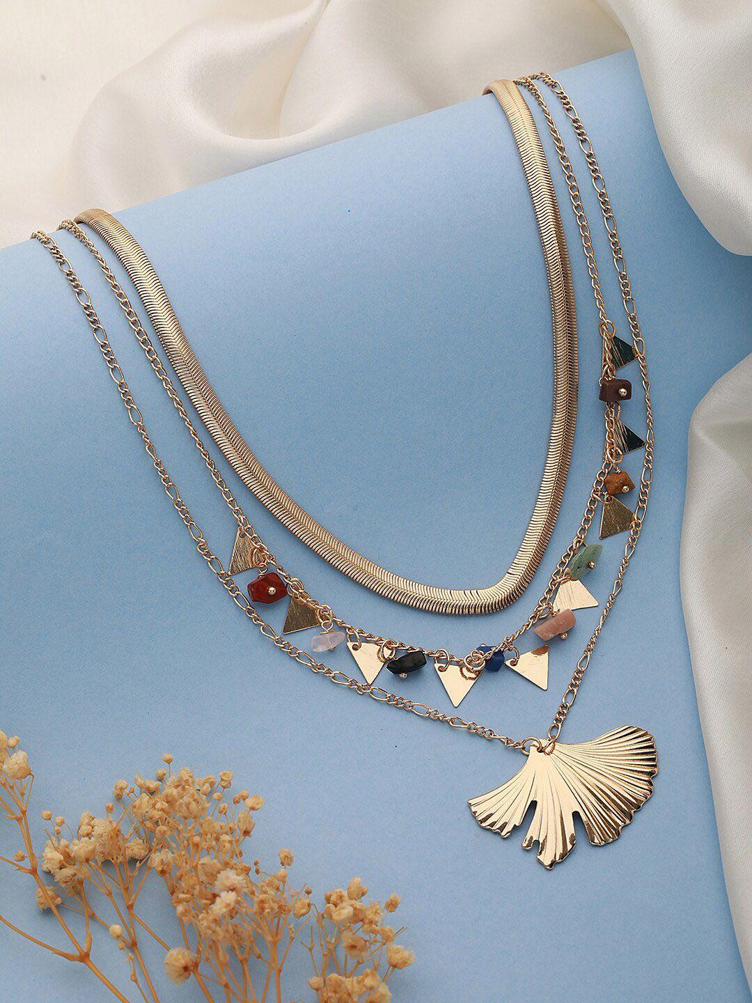 jazz and sizzle gold-plated layered necklace