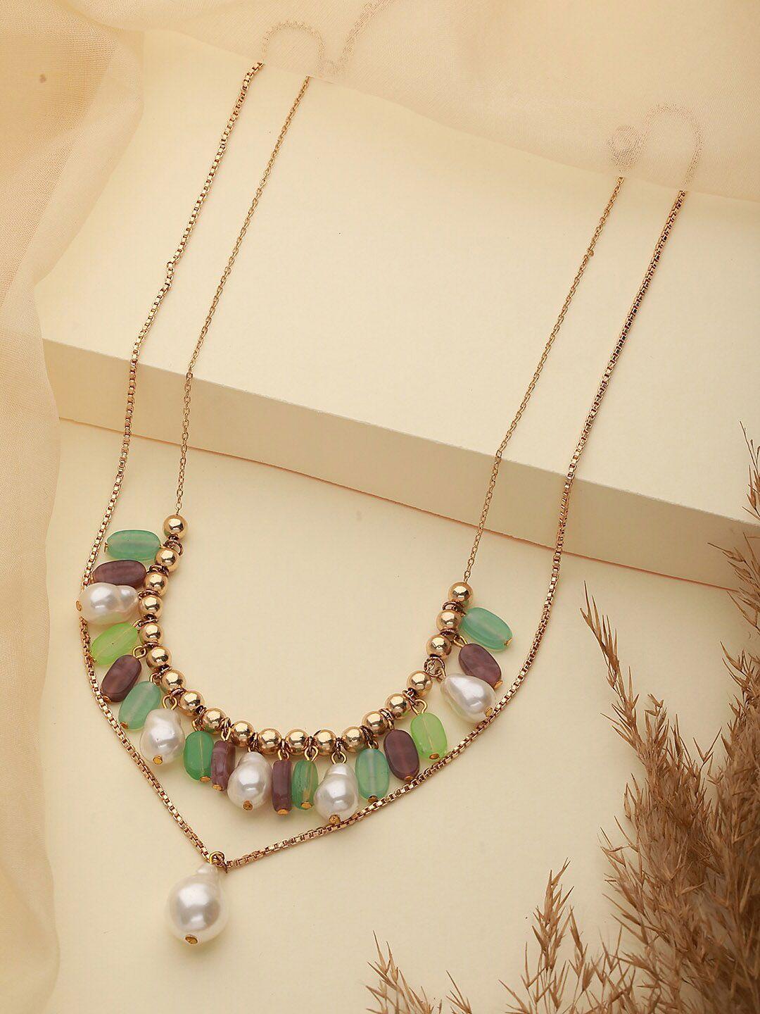 jazz and sizzle gold-plated layered necklace