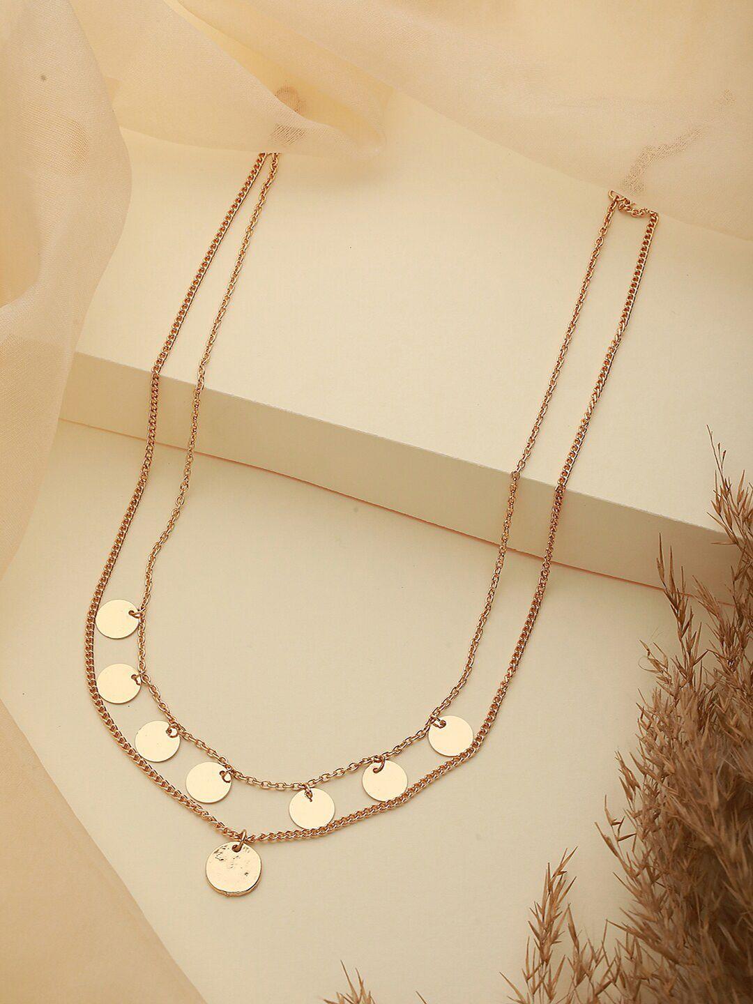 jazz and sizzle gold-plated layered necklace