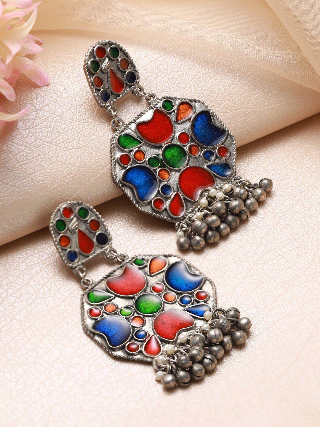 jazz and sizzle multicoloured contemporary jhumkas earrings