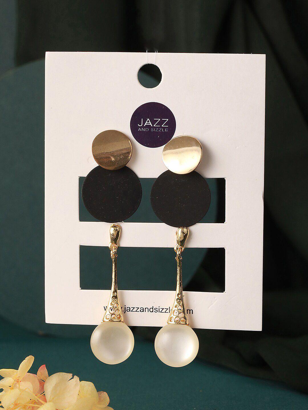 jazz and sizzle set of 2 gold-plated drop earrings