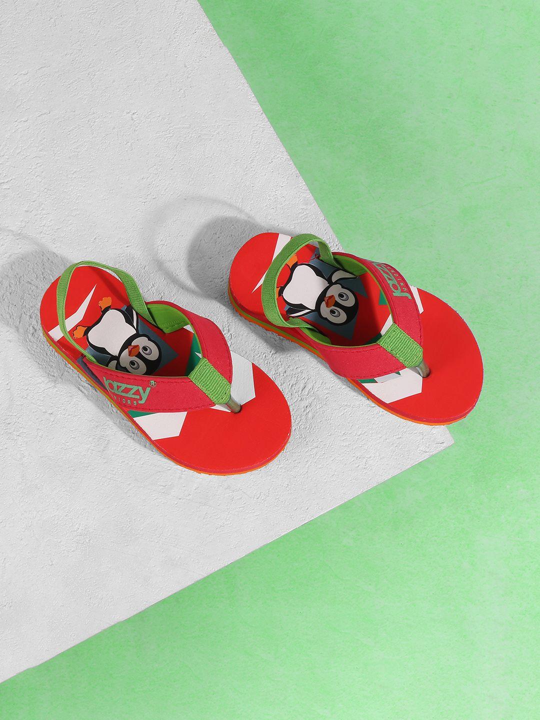 jazzy juniors kids printed thong flip-flops with backstrap