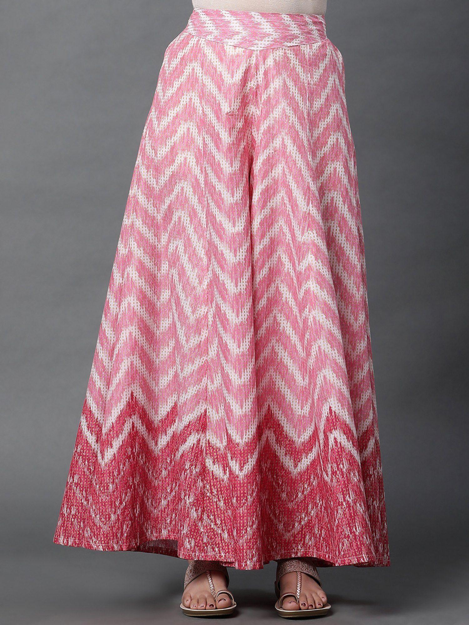 jazzy pink semi-flared palazzo pants