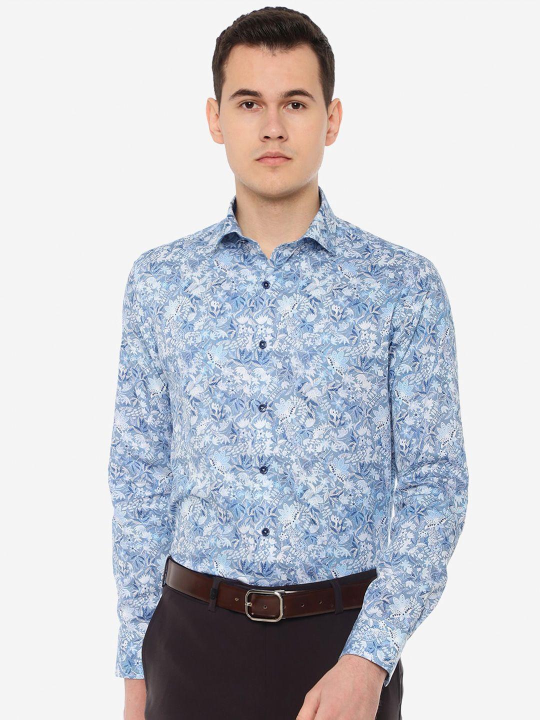 jb studio slim fit floral printed cotton casual shirt