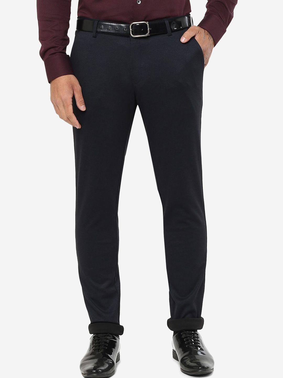 jb studio men cotton slim fit formal trousers