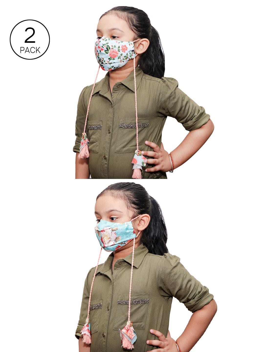 jbn creation kids pack of 2 printed 3-ply reusable outdoor face masks