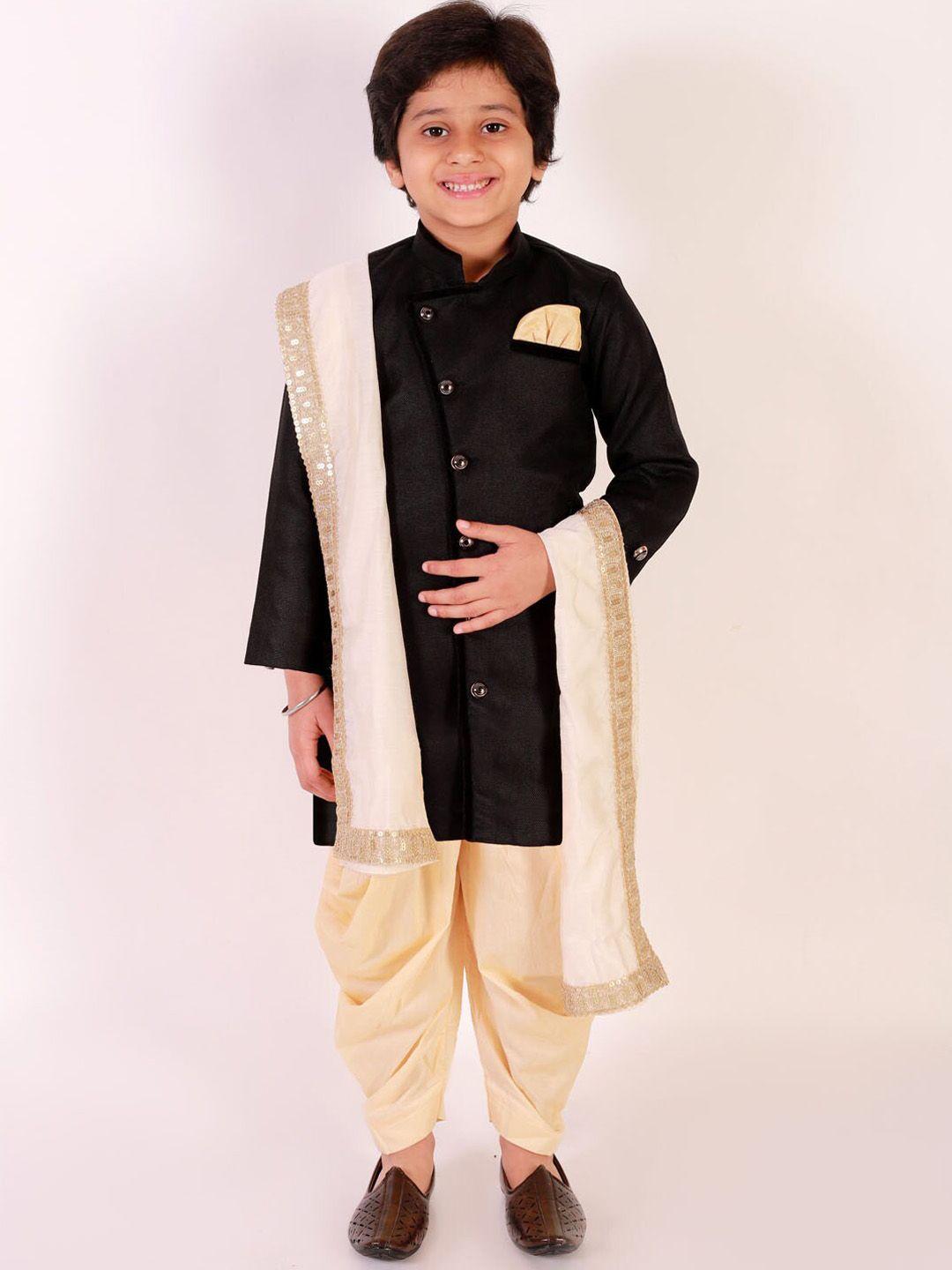 jbn creation boys sherwani with dhoti & dupatta